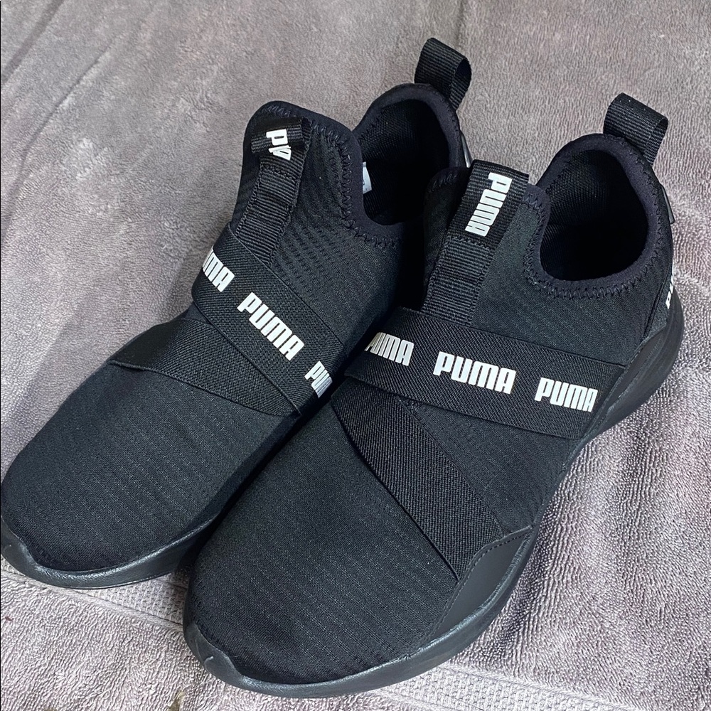 Puma Black Athletic Slip-Ons